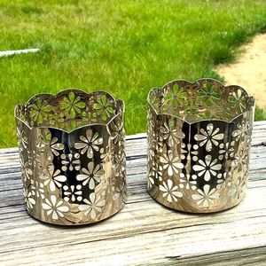 Yankee Candle brand stainless steel candle holders
